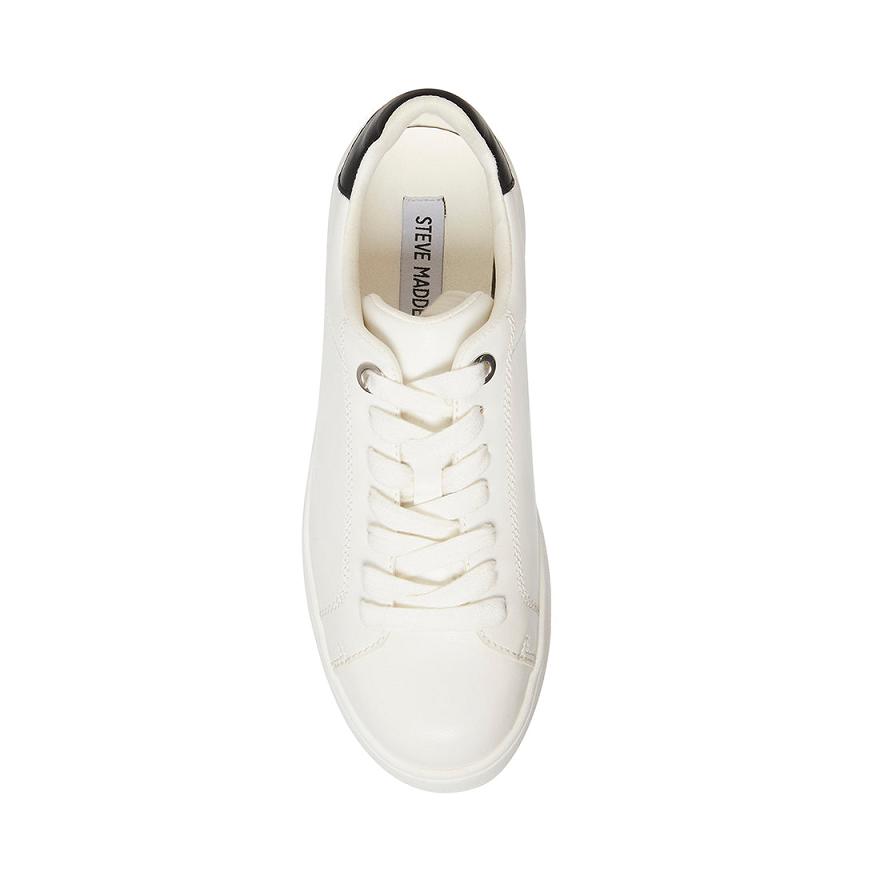Steve Madden ROCKAWAY Női Platform Cipő Fehér Fekete | 582UOWLPQ