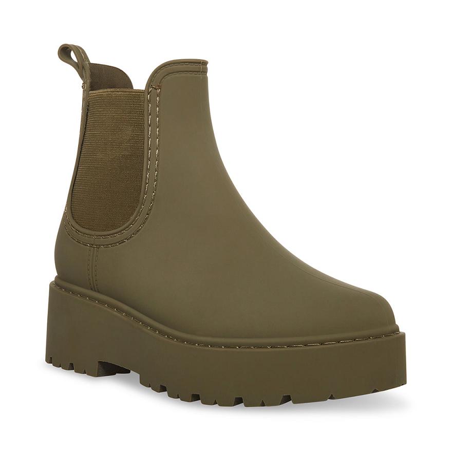 Steve Madden SAHARA Női Bokacsizma Olivazöld | 763VOWCAJ