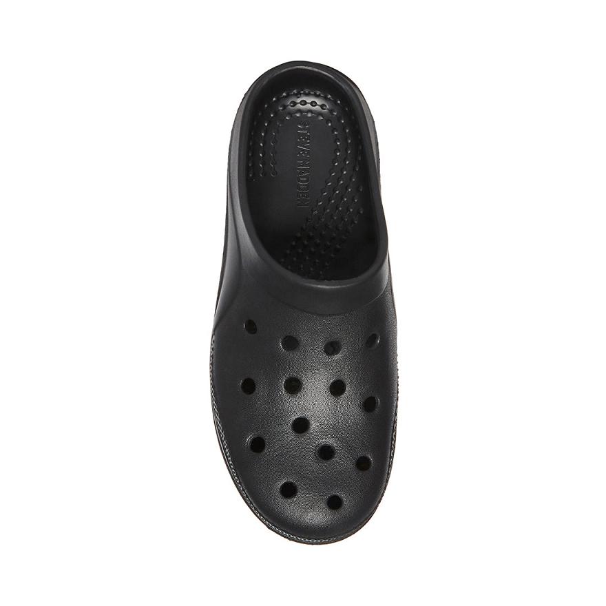 Steve Madden SCUFF Női Papucs Fekete | 842IKSOVR