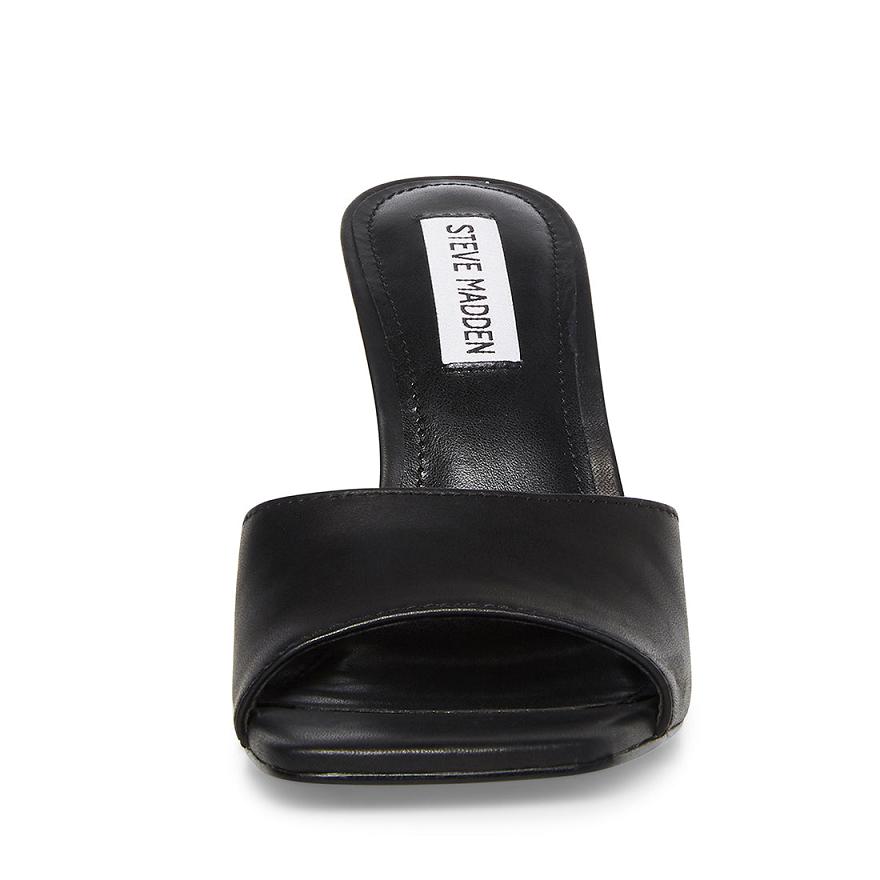 Steve Madden SIGNAL Női Mule Cipő Fekete | 473GIVTHJ