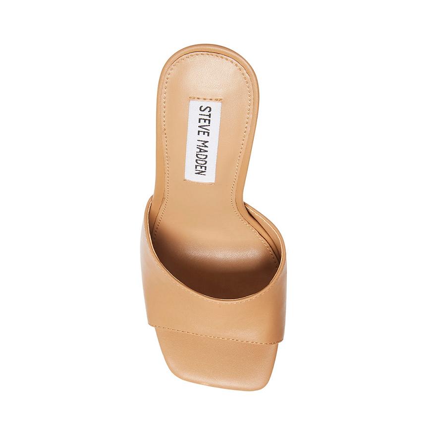 Steve Madden SIGNAL Női Mule Cipő Nude | 780ZQNJXL