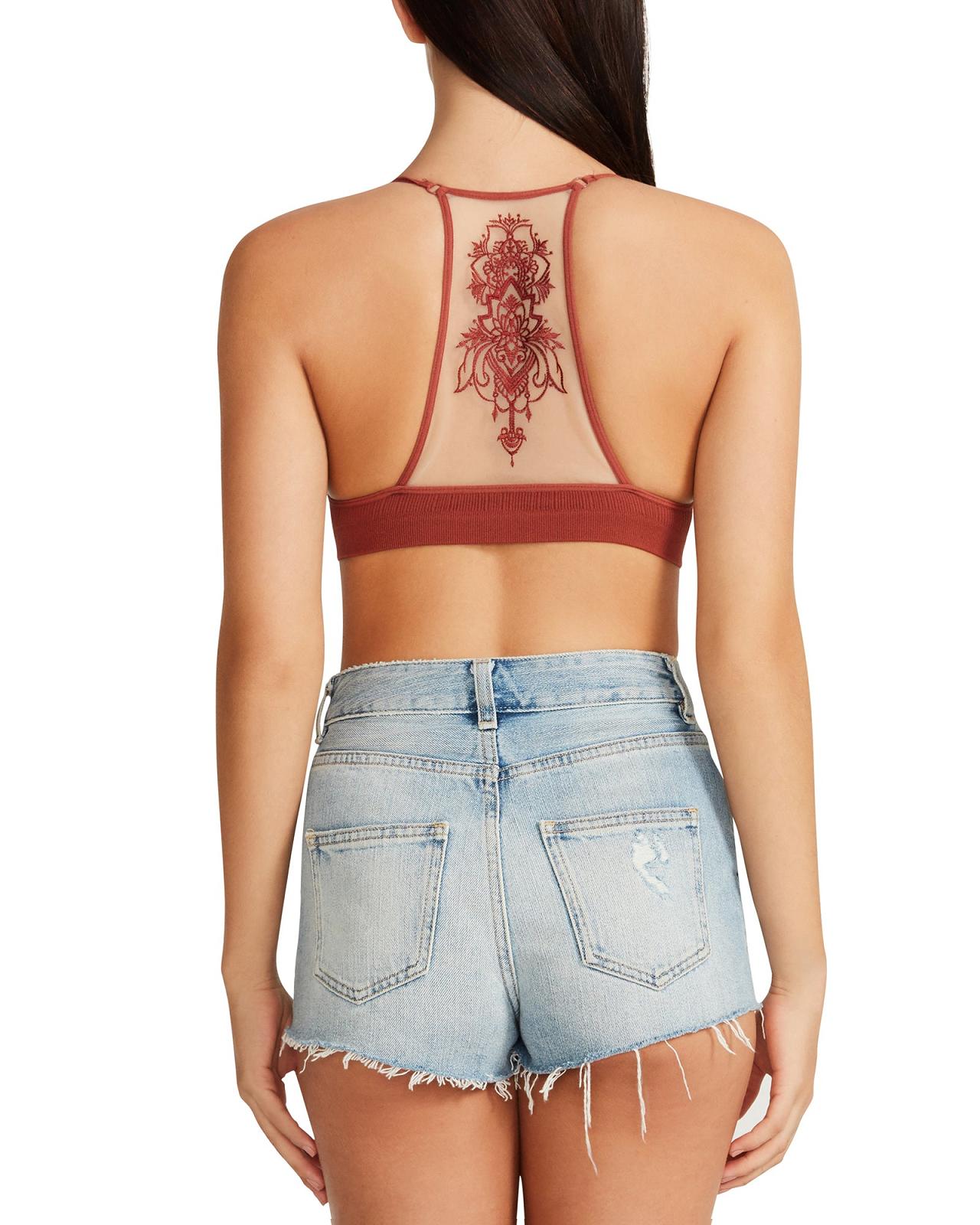 Steve Madden THE ELLA MESH BRALETTE Női Felsők Piros | 657LEPINK