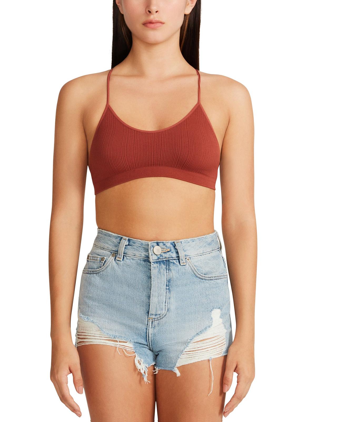 Steve Madden THE ELLA MESH BRALETTE Női Felsők Piros | 657LEPINK