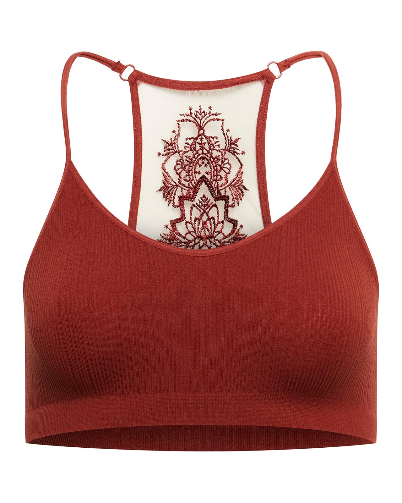 Steve Madden THE ELLA MESH BRALETTE Női Felsők Piros | 657LEPINK