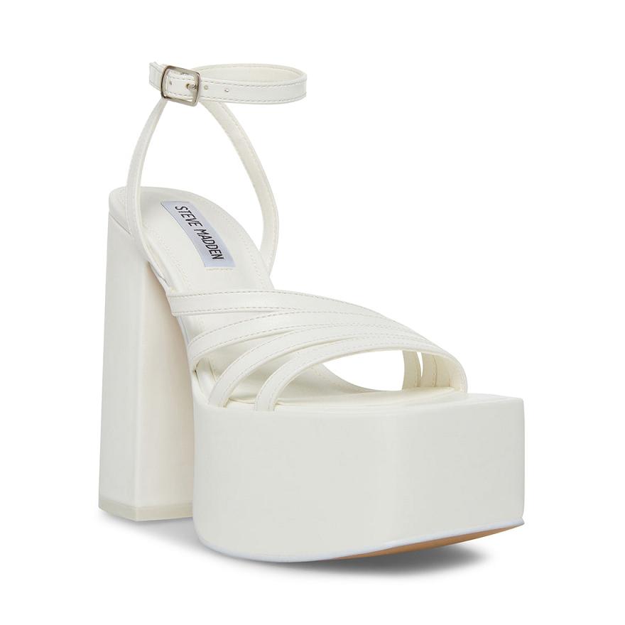 Steve Madden THORNE Női Magassarkú Fehér | 049AYQLTW
