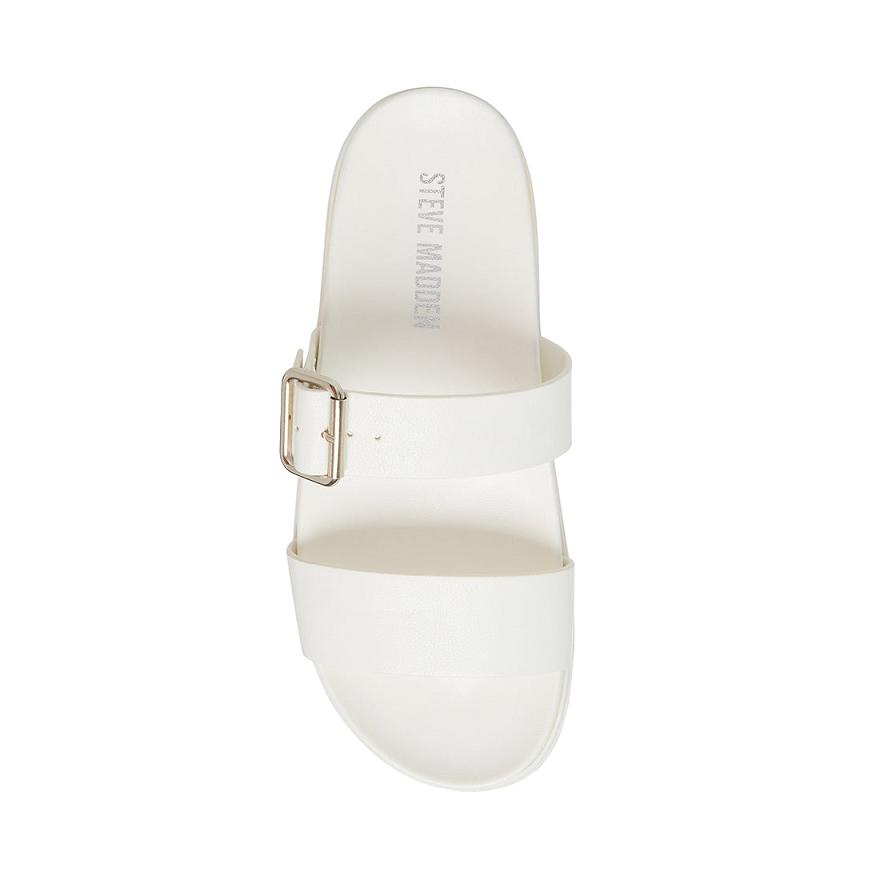 Steve Madden TILDEN Női Papucs Fehér | 604FBHSQT