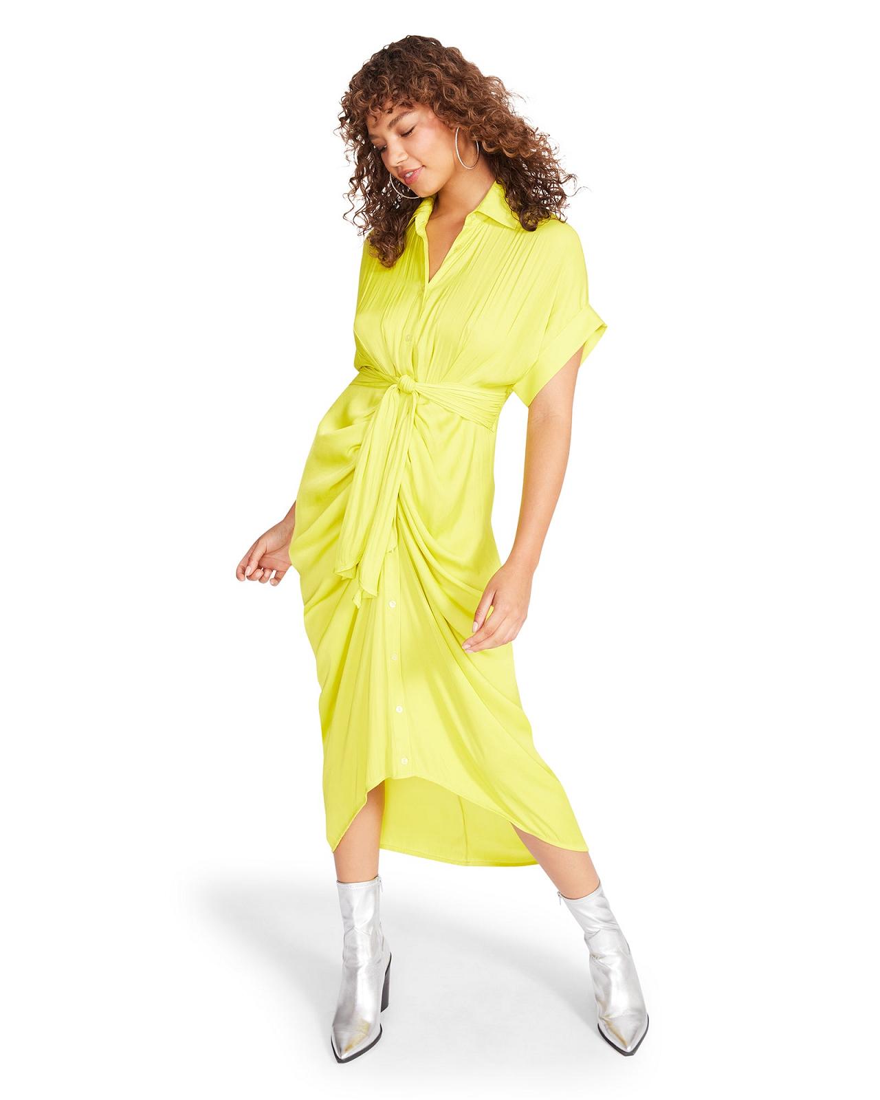 Steve Madden TORI DRESS Női Ruha Sárga | 548KBZYPA
