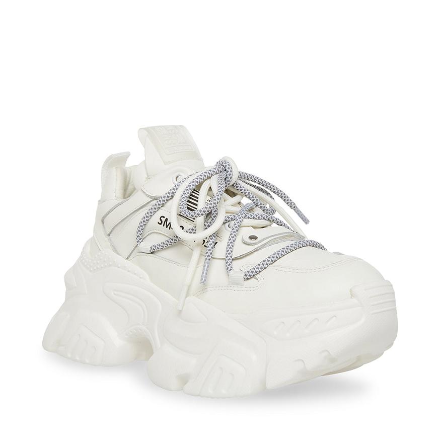 Steve Madden TROY Női Sportcipő Fehér | 582ZQLPFJ