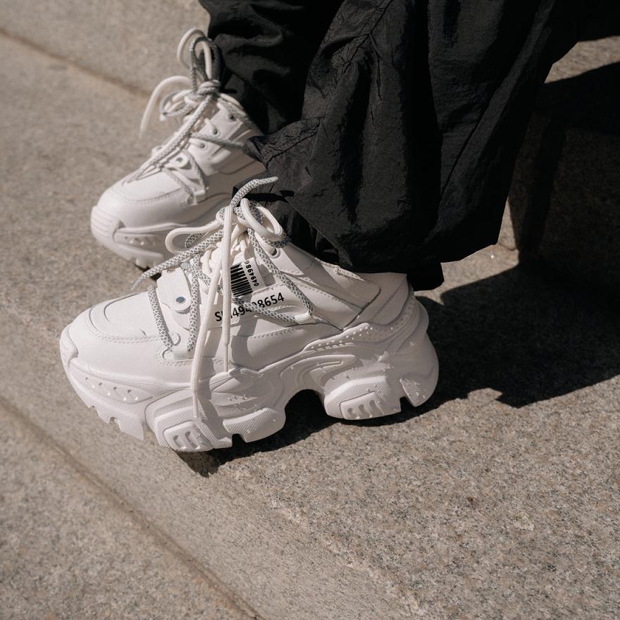 Steve Madden TROY Női Sportcipő Fehér | 582ZQLPFJ