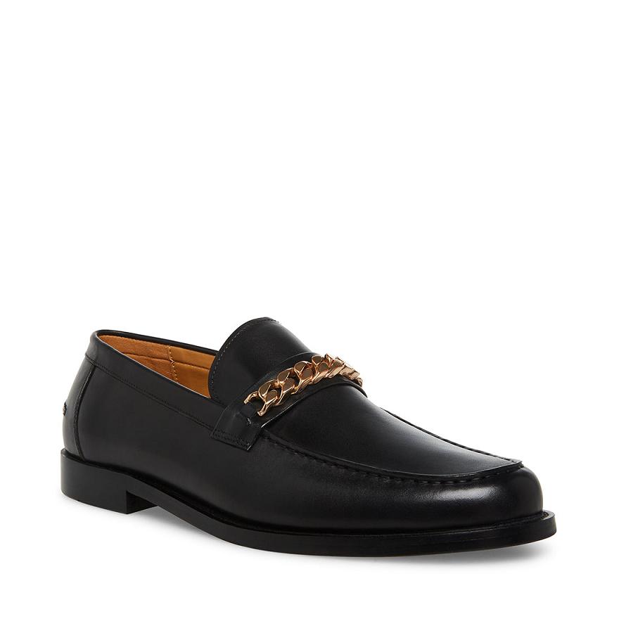 Steve Madden WALLACE-C Férfi Loafer Cipő Fekete | 682QRZFIO