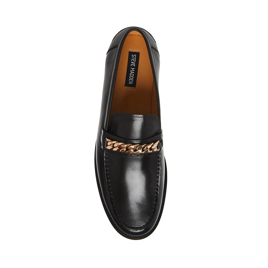Steve Madden WALLACE-C Férfi Loafer Cipő Fekete | 682QRZFIO