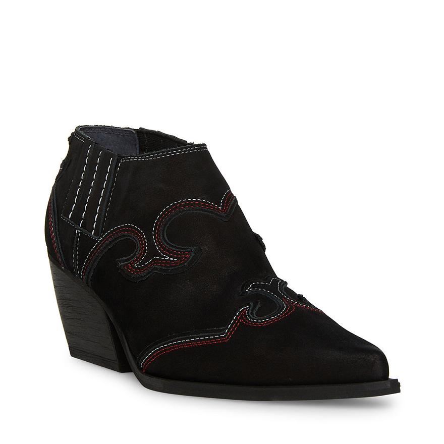 Steve Madden WAZE Női Bokacsizma Fekete | 201GCOQTZ