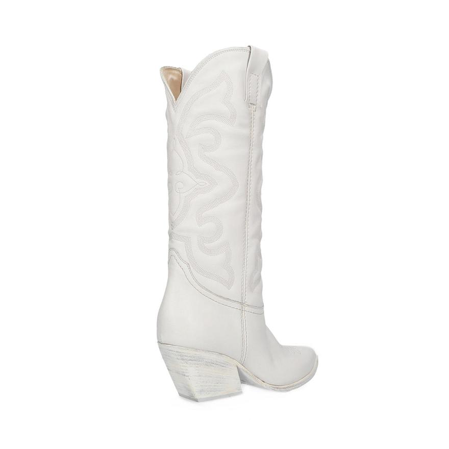Steve Madden WEST Női Csizma Fehér | 243YQDHUE