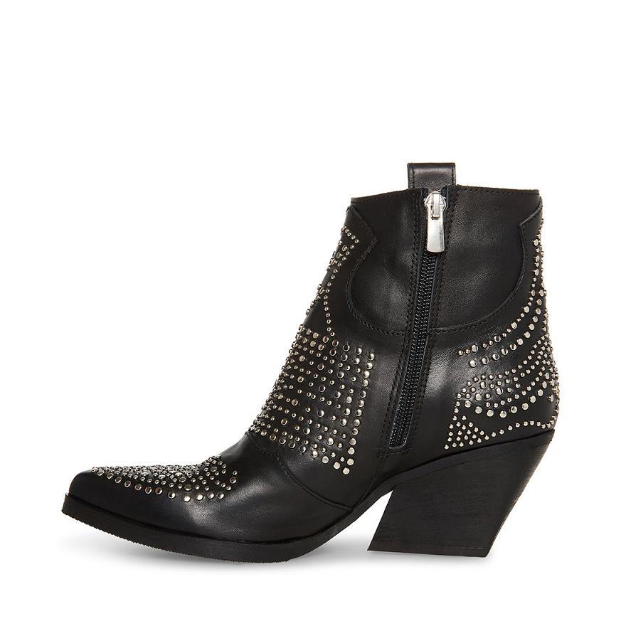 Steve Madden WILDE Női Bokacsizma Fekete | 726JGFHMB
