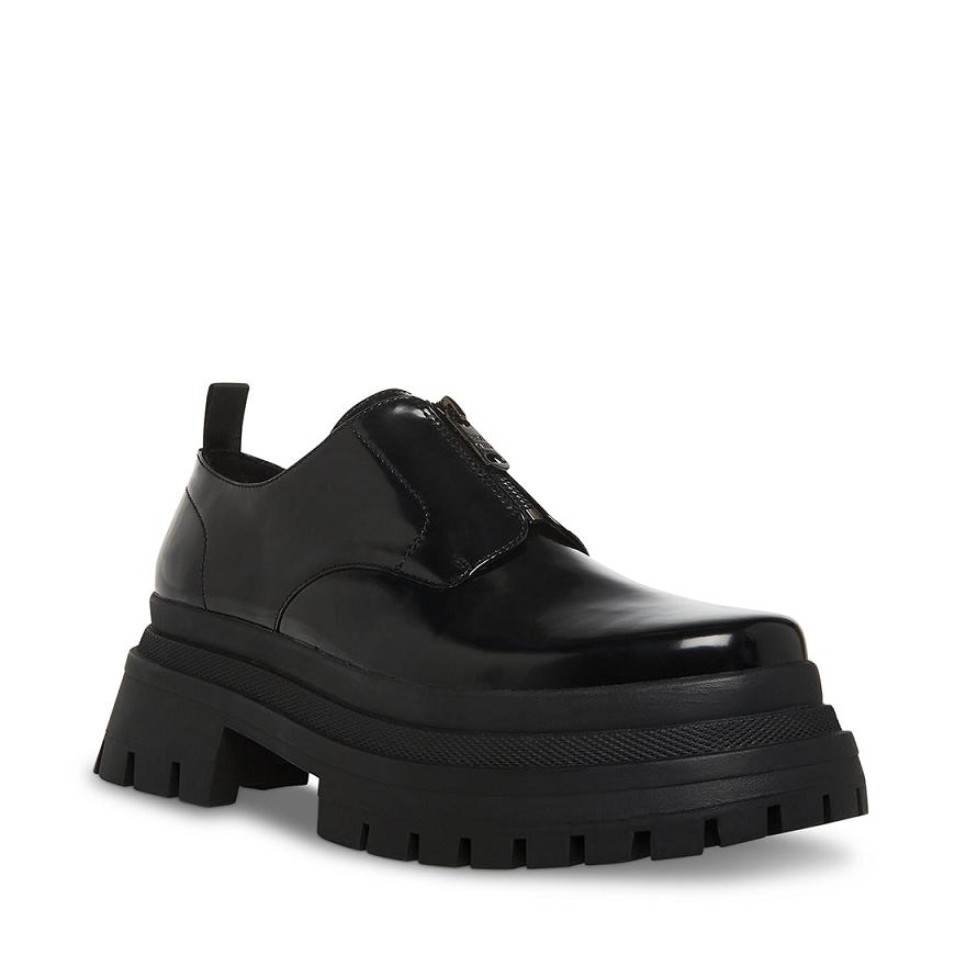 Steve Madden ZIP Férfi Loafer Cipő Fekete | 341BUODZF