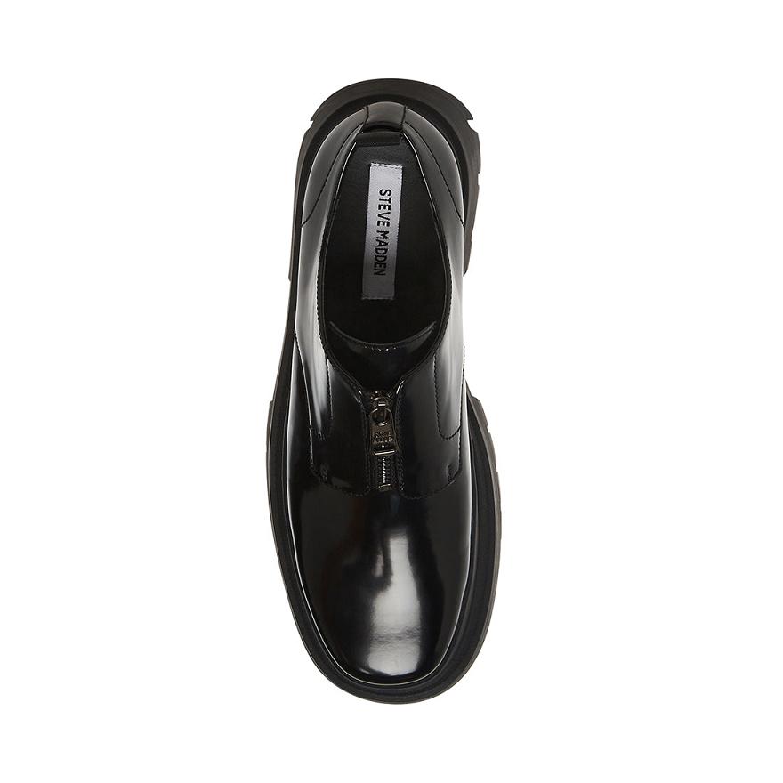 Steve Madden ZIP Férfi Loafer Cipő Fekete | 341BUODZF