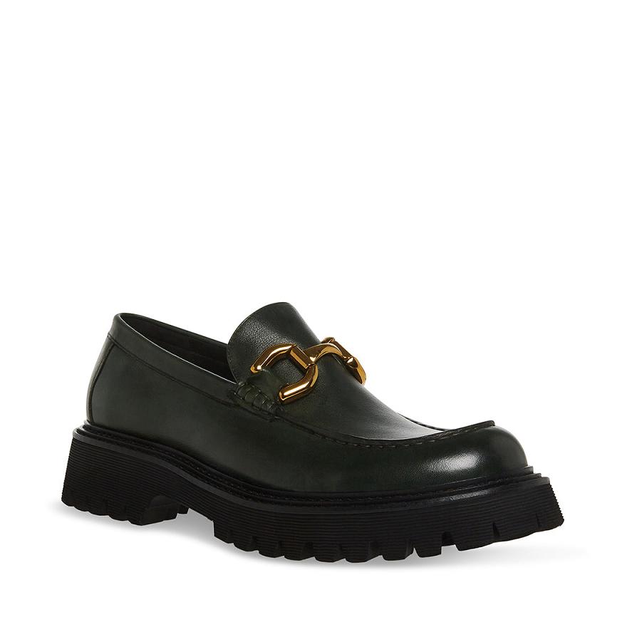 Steve Madden ZYLO Férfi Loafer Cipő Zöld | 912HCUVXN
