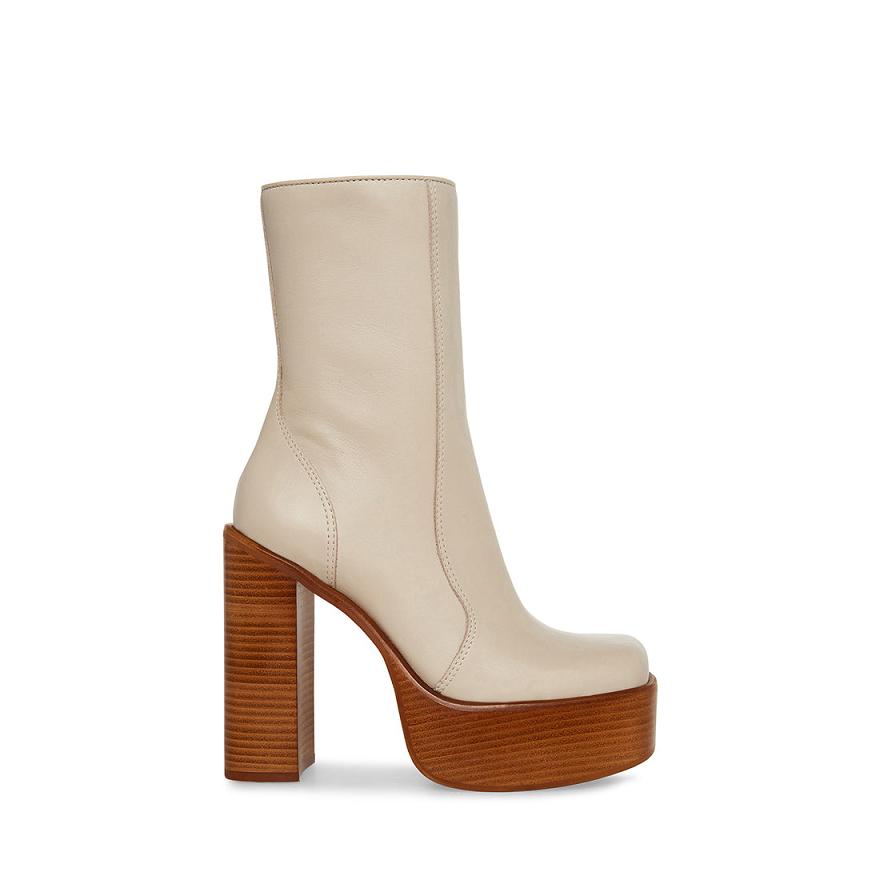 Steve Madden DWANE Női Bokacsizma Bone | 087PLRBIO