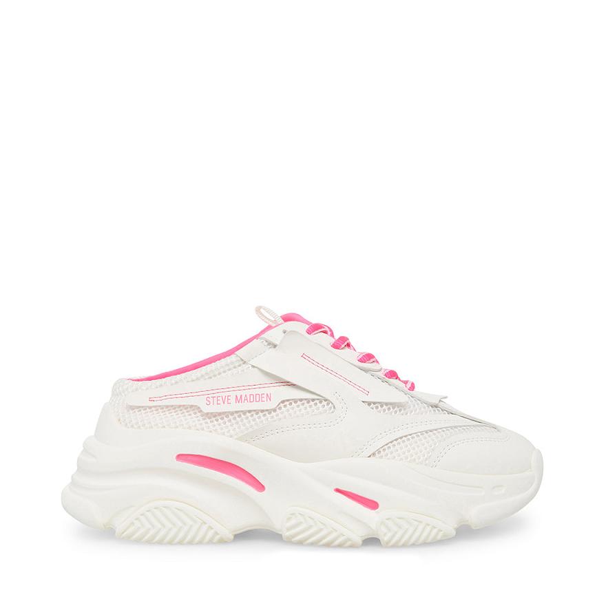 Steve Madden PROSPECT Sneakers Női Sneaker Fehér Rózsaszín | 361HQACYW