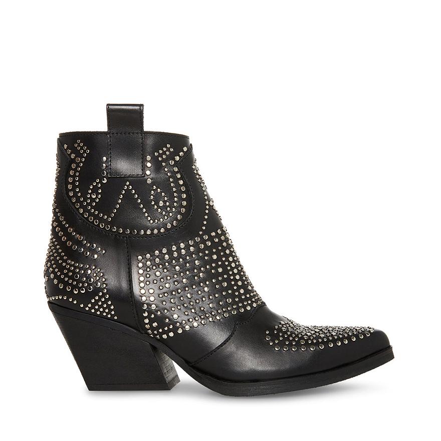 Steve Madden WILDE Női Bokacsizma Fekete | 726JGFHMB